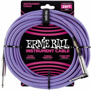 Ernie Ball P06069 Fialová 7,5 m Rovný - Lomený