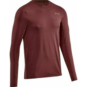 CEP W1136 Run Shirt Long Sleeve Men Dark Red M Běžecké tričko s dlouhým rukávem