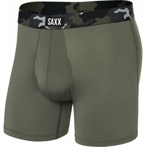 SAXX Sport Mesh Boxer Brief Dusty Olive/Camo XL Fitness spodní prádlo