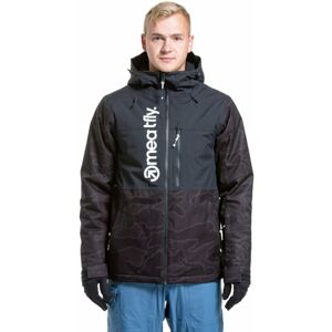 Meatfly Manifold Mens SNB and Ski Jacket Morph Black S Lyžařská bunda