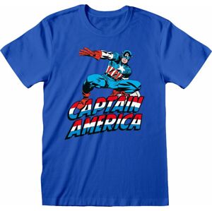 Marvel Tričko Captain America Modrá S