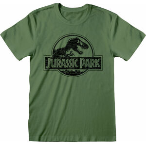 Jurassic Park Tričko Mono Logo Zelená 2XL