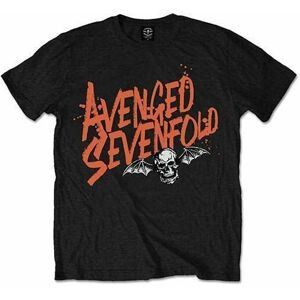 Avenged Sevenfold Tričko Orange Splatter Černá S