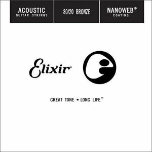 Elixir Acoustic 80/20 Bronze NanoWeb .024 Samostatná struna pro kytaru