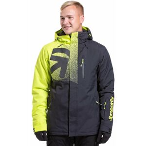 Meatfly Shader Mens SNB and Ski Jacket Acid Lime/Black L Lyžařská bunda