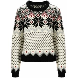 Dale of Norway Vilja Womens Knit Sweater Black/Off White/Red Rose L Svetr