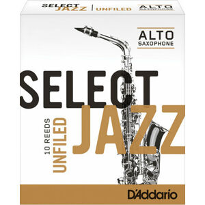D'Addario-Woodwinds Select Jazz Unfiled 3H Plátek pro alt saxofon