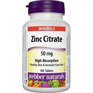Webber Naturals Zinc 180 tabs Tablety