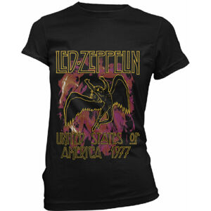 Led Zeppelin Tričko Black Flames Černá L
