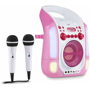 Auna Kara Illumina Karaoke systém Růžová