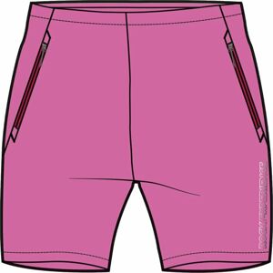 Rock Experience Outdoorové šortky Powell 2.0 Shorts Woman Pant Super Pink/Cherries Jubilee S