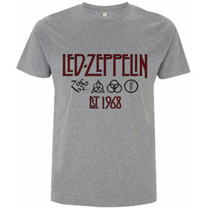 Led Zeppelin Tričko Symbols Est 68 Sports Šedá L