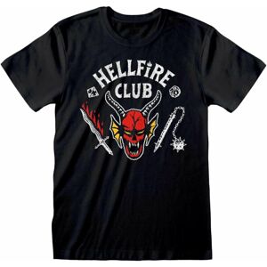 Stranger Things Tričko Hellfire Club Logo L Black
