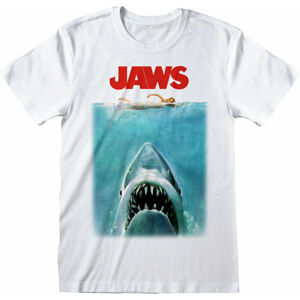 Jaws Tričko Poster Bílá XL