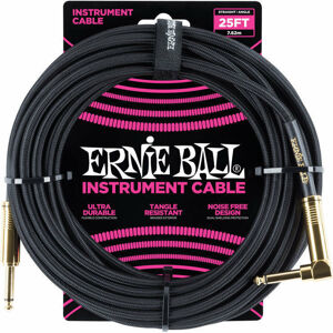 Ernie Ball P06058 Černá 7,5 m Rovný - Lomený