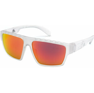 Adidas SP0008 26G Transparent Frosted Crystal/Grey Mirror Orange Red Sportovní brýle