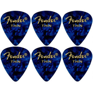 Fender 351 Shape Premium Pick Thin Blue Moto 6 Pack