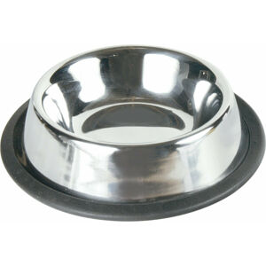 Trixie Stainless Steel Bowl with Rubber Miska pro psy 0,2 L