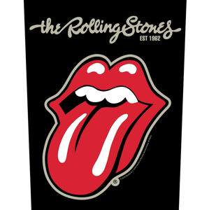 The Rolling Stones Plastered Tongue Nášivka Černá-Červená