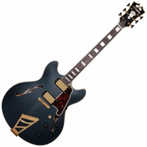 D'Angelico Deluxe DC Stairstep Matte Midnight