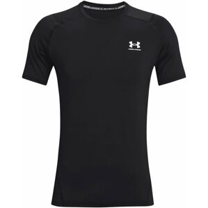 Under Armour Men's HeatGear Armour Fitted Short Sleeve Black/White XS Běžecké tričko s krátkým rukávem