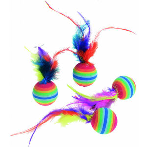 Flamingo Rainbow Ball Míč pro kočky