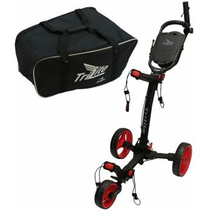 Axglo TriLite SET Black/Red Manuální golfové vozíky
