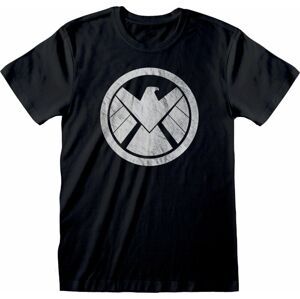 Avengers Tričko Shiled Logo Distressed Černá XL