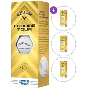 Callaway Chrome Tour White Golf Balls Triple Track 3 Pack (4x3 Balls) SET