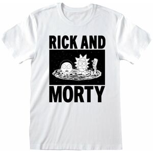 Rick And Morty Tričko Black And White Bílá S