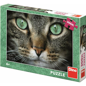 Dino XL puzzle Zelenooká kočka 300 dílků