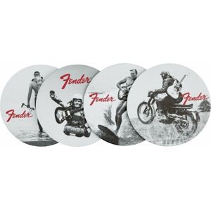 Fender Vintage Ads 4-Pk Coaster Set Black and White