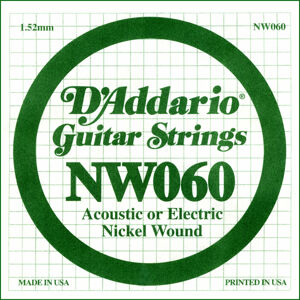 D'Addario NW 060 Samostatná struna pro kytaru