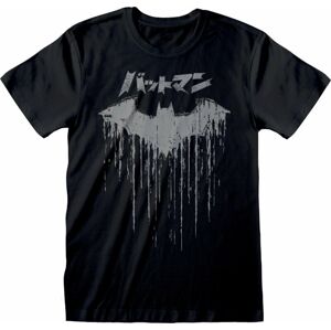 Batman Tričko Japanese Logo Distressed Černá 2XL