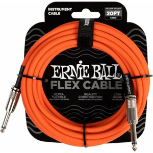 Ernie Ball Flex Instrument Cable Straight/Straight Oranžová 6 m Rovný - Rovný