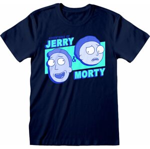 Rick And Morty Tričko Jerry And Morty Modrá S