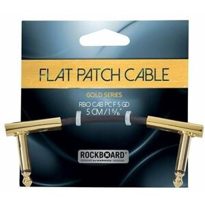 RockBoard Flat Patch Cable Gold Zlatá 5 cm Lomený - Lomený