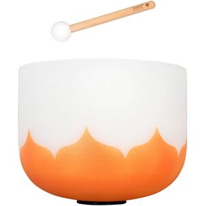 Sela 13“ Crystal Singing Bowl Set Lotus 432Hz D - Orange (Sacral Chakra)