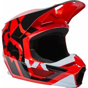 FOX V1 Lux Helmet Fluo Red L Přilba