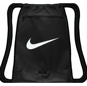 Nike Brasilia 9.5 Drawstring Bag Black/Black/White 18 L Kapsa na přezůvky