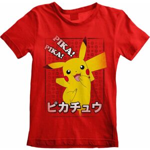 Pokémon Tričko Pika Pika Japanese Červená 9 - 11 let