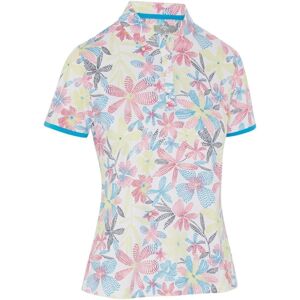 Callaway Chev Floral Short Sleeve Womens Polo Brilliant White S