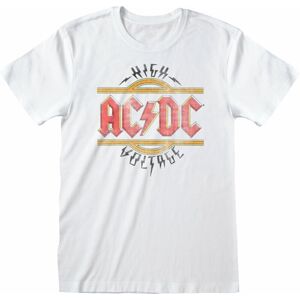 AC/DC Tričko Vintage High Voltage Bílá L