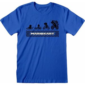 Super Mario Tričko Silhouette Modrá 2XL