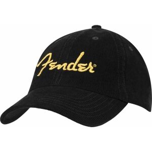 Fender Kšiltovka Gold Spaghetti Logo Corduroy Baseball Hat Black