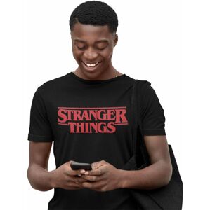 Stranger Things Tričko Logo Black Černá XL