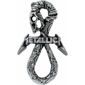 Metallica Snake Odznak Šedá Hudební odznaky