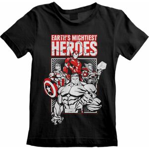 Avengers Tričko Earths Mightiest Heroes Černá 9 - 11 let