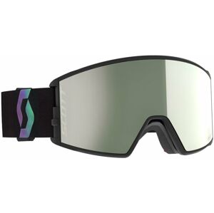 Scott React AMP Pro Goggle Black/Aurora Green/AMP Pro White Chrome Lyžařské brýle