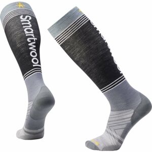 Smartwool Ski Zero Cushion Logo OTC Socks Pewter Blue M Lyžařské ponožky